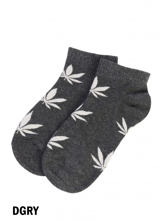 Men's Leaves Pattern Ankle Socks